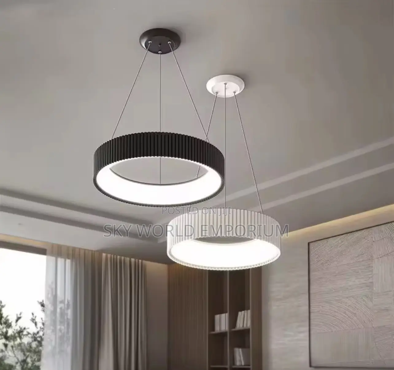 Modern Style Circular Ripple Pendant Chandelier