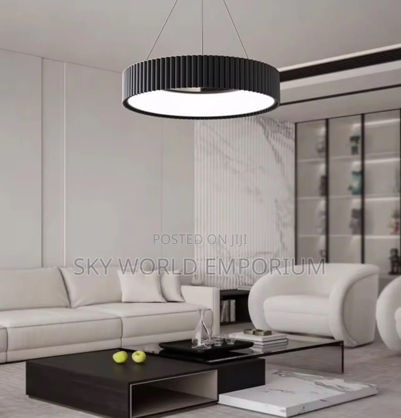 Modern Style Circular Ripple Pendant Chandelier