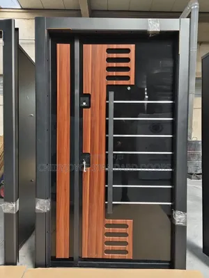 Turkish Luxury Door With Wood-Finish Panels Multi-Locking Systems