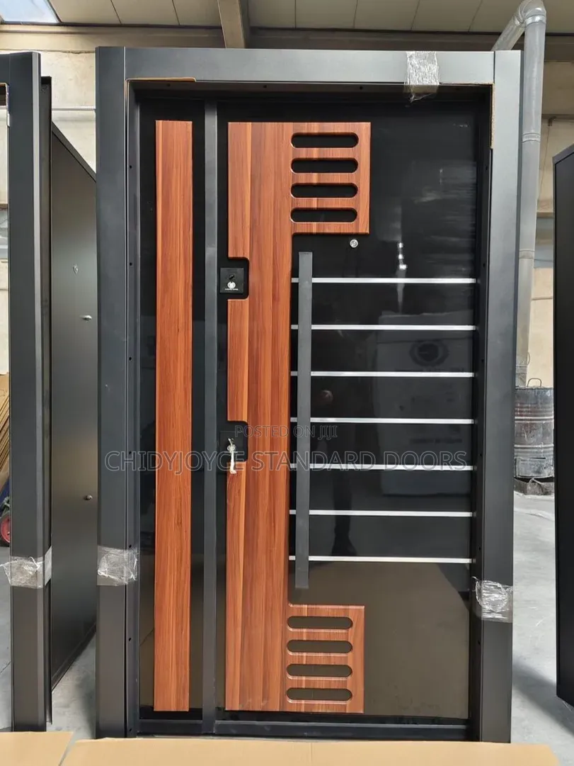 Turkish Luxury Door With Wood-Finish Panels Multi-Locking Systems