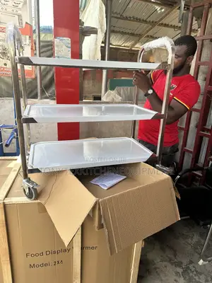 Commercial 3 Layer Food Trolley With Wheels