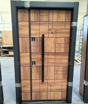 4ft by 7ft Turkish Luxury Maximum Security Door With Wood-Face Design