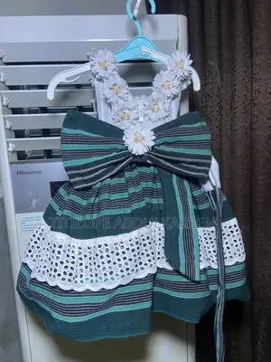 Embellished Aso Oke Ball Gown for One Year Old Baby Girl