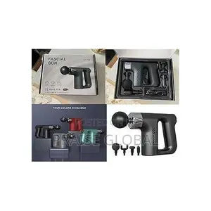 Rechargeable Facial Gun Deep Muscle Massager Handle Head+Charge