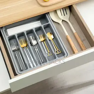 Expandable Cutlery Organizer – Adjustable Drawer Storage Tray