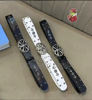 Unisex Punk Star Buckle Belt Studded Gothic Leather Belt