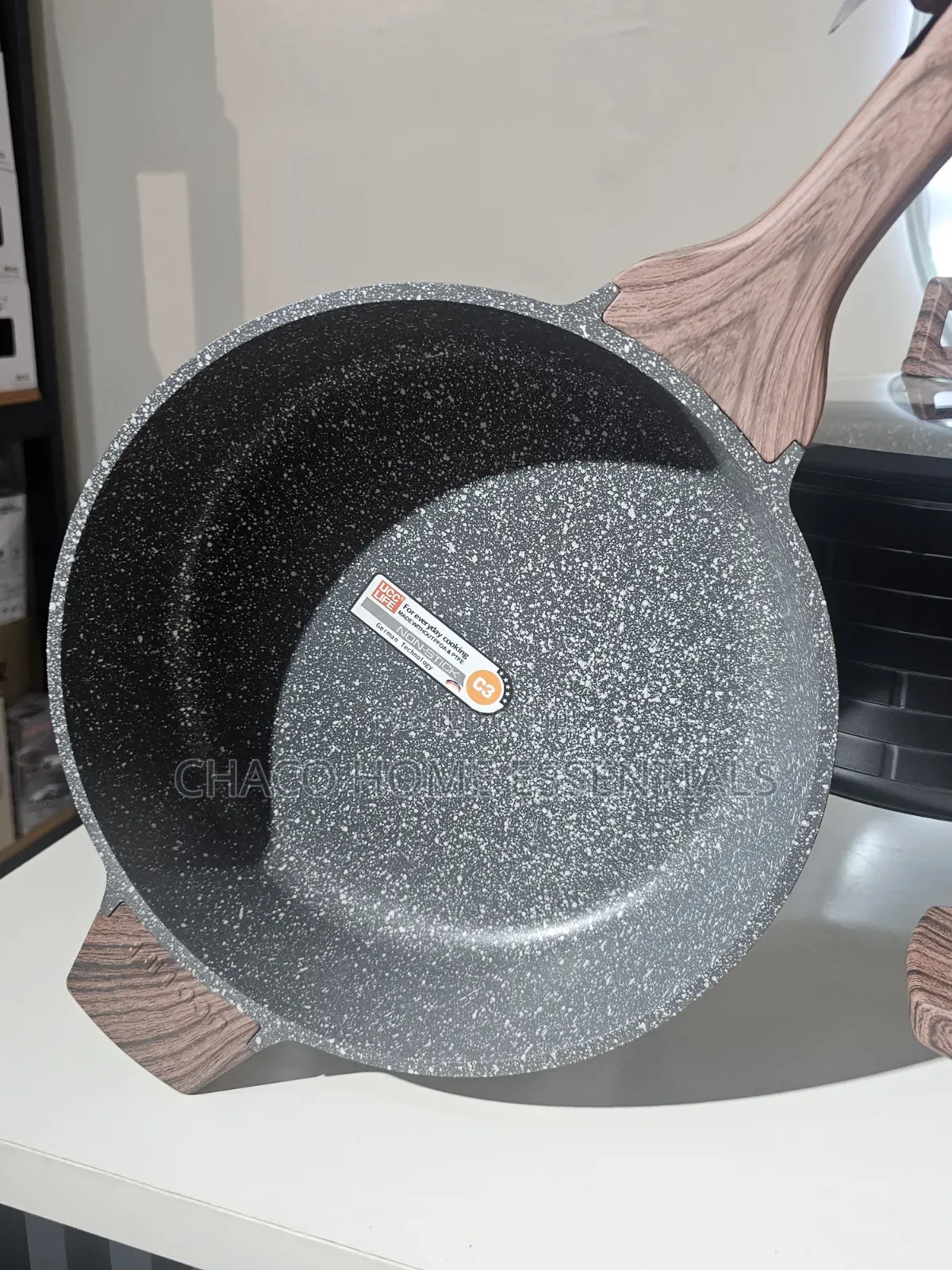 Ucclife 5pcs Granite Cookware With Free Spoons Insulation Pad