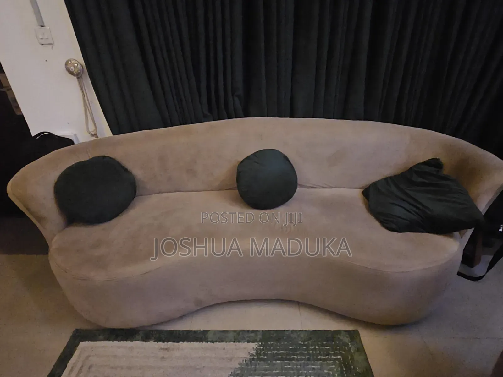 Complete Sofa Set for Sale, 2 Curved Sofas + 2 One-Seaters