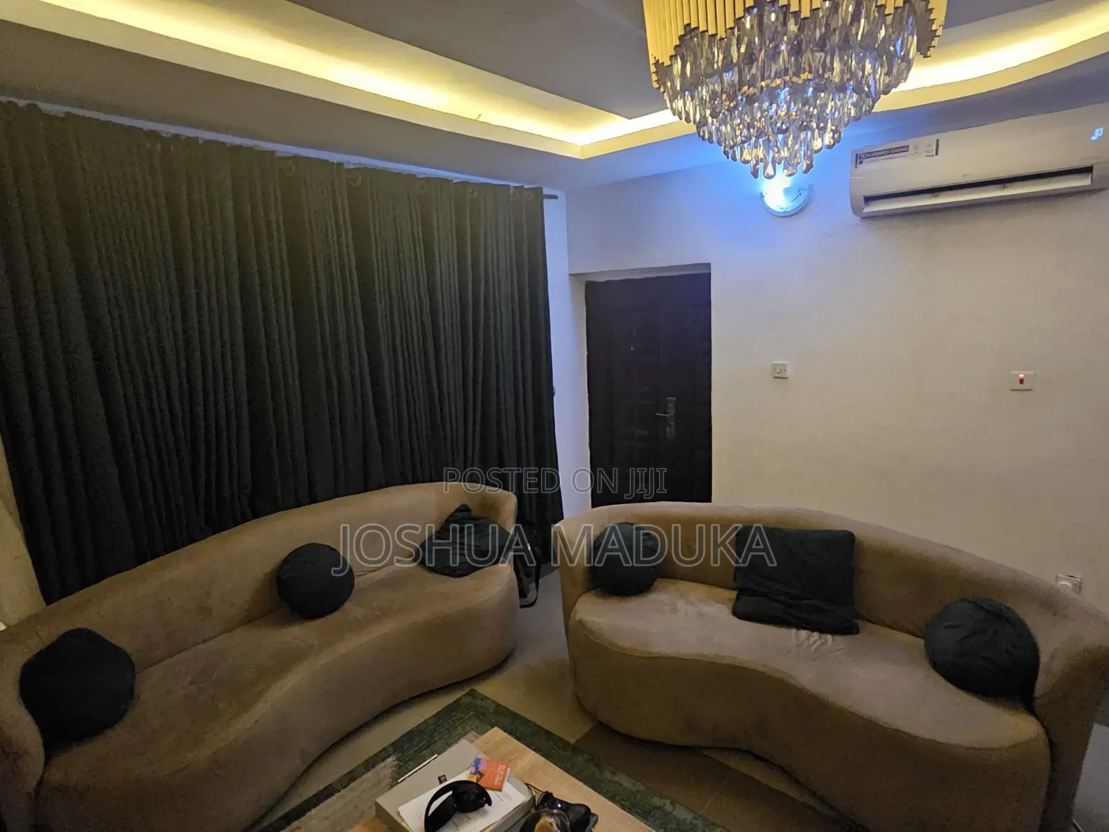 Complete Sofa Set for Sale, 2 Curved Sofas + 2 One-Seaters