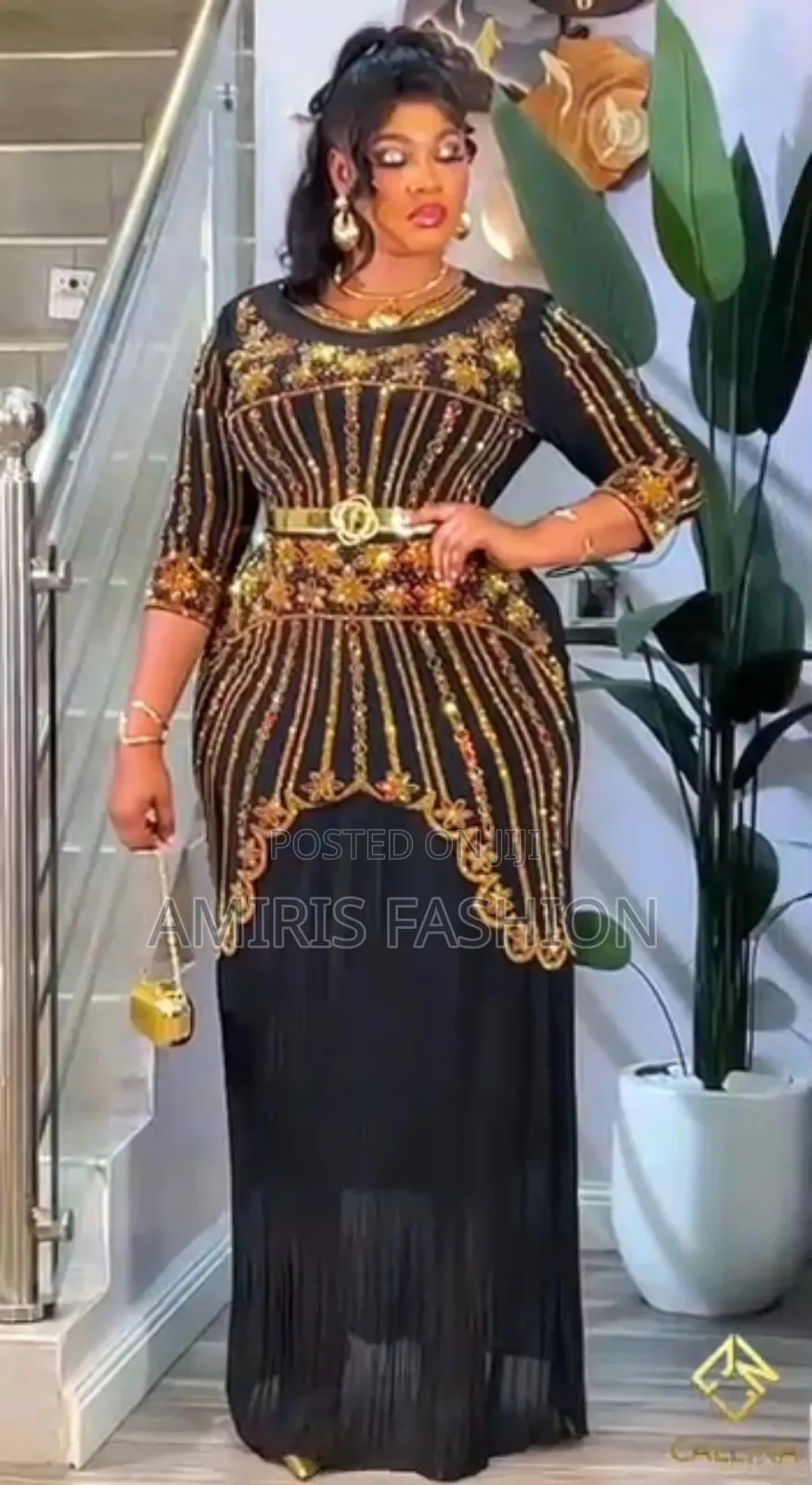 Stoned Beautiful Turkey Black Gown