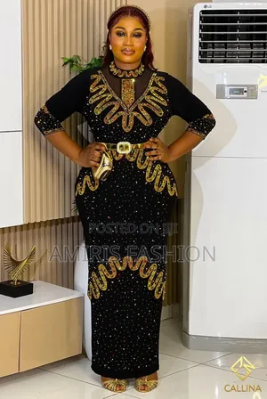 Stoned Beautiful Turkey Black Gown
