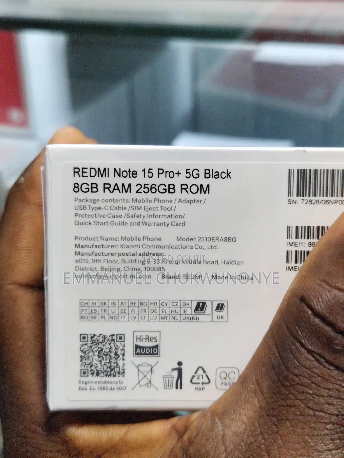 New Xiaomi Redmi Note 15 Pro+ 256 GB Black