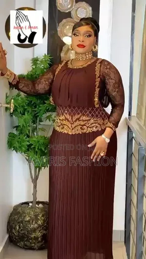 Brown Chocolate Elegant Turkey Long Gown