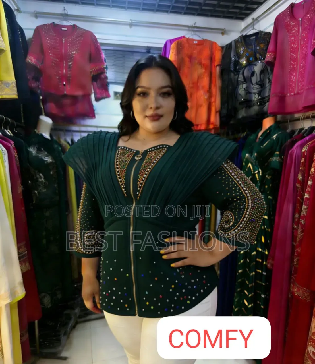Green Ladies Blouse.