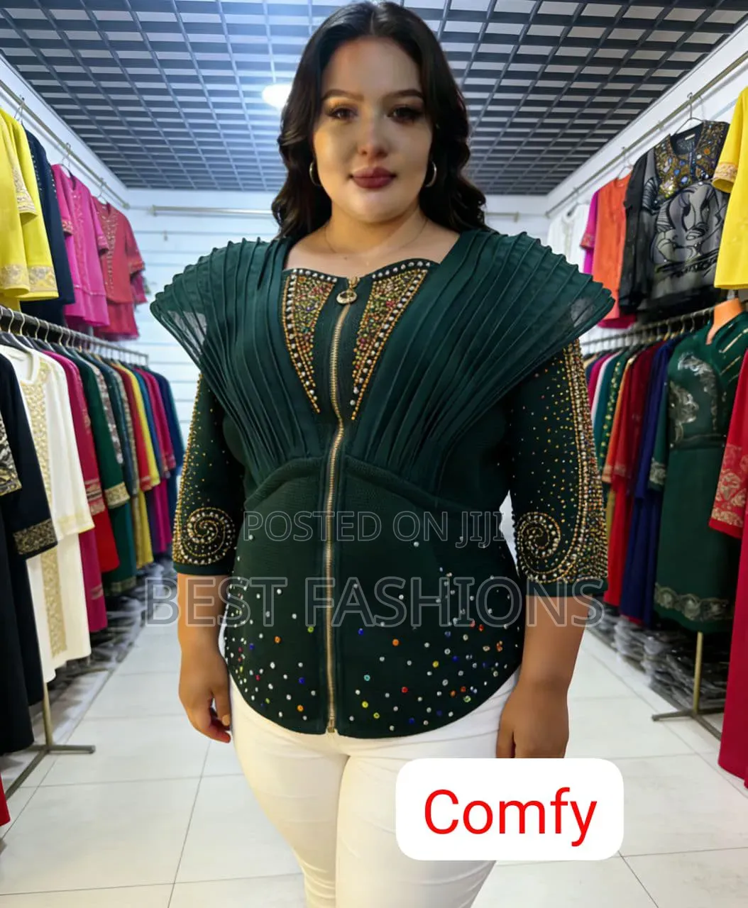 Green Ladies Blouse.