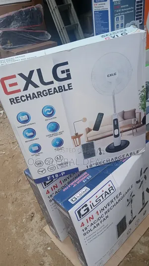 Exlg F18 Rechargeable Solar Fan