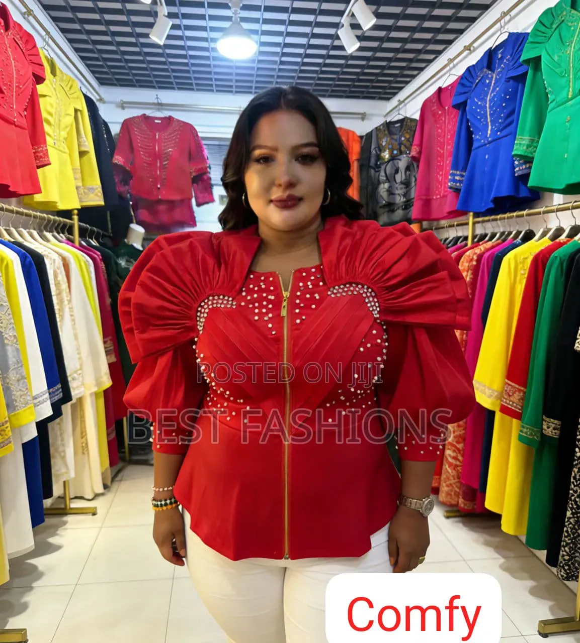 Red Ladies Net Top