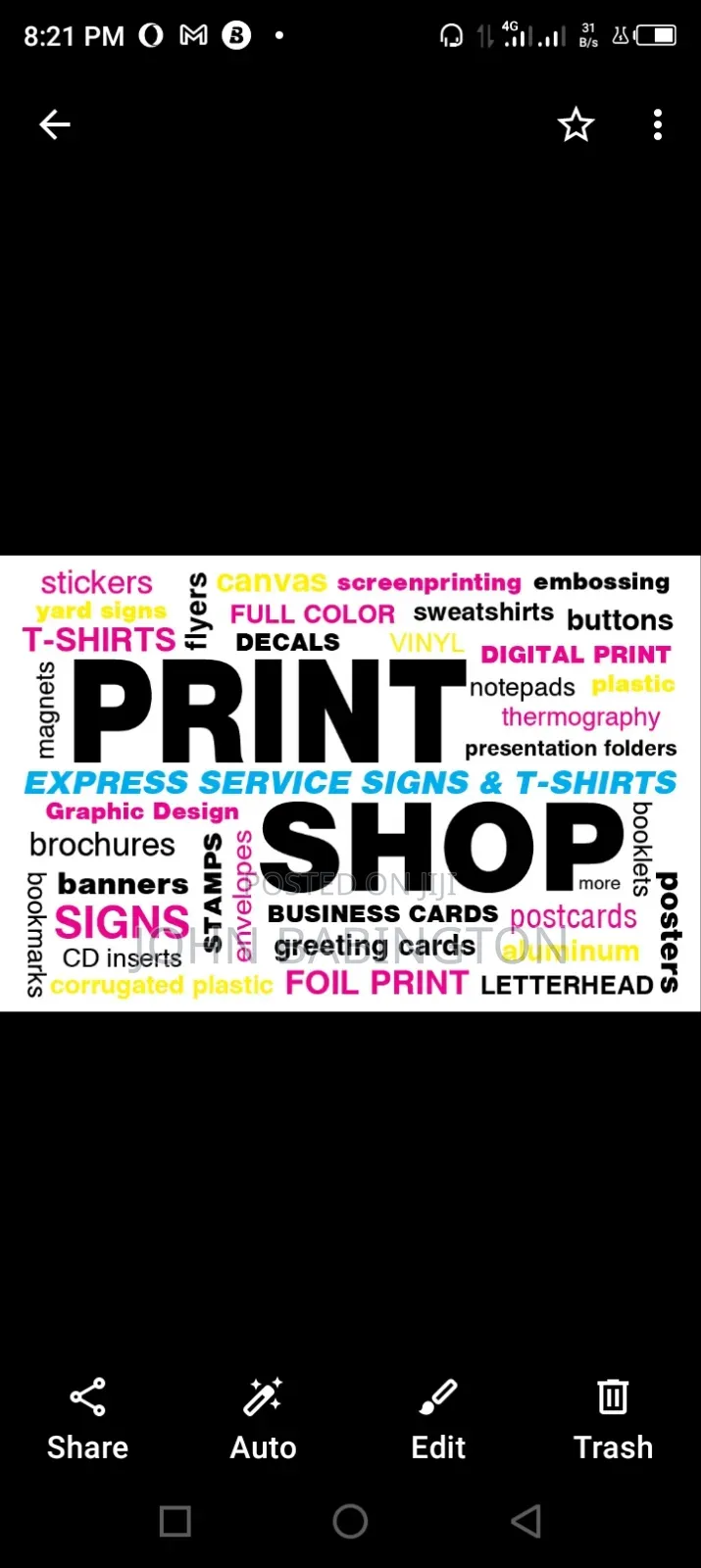 Art, Signs and Printing