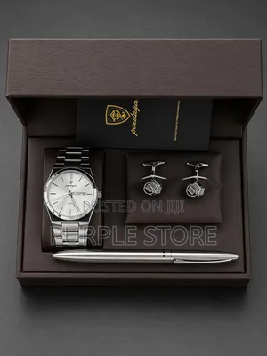 Poedagar Gentlemen Set Includes Watch, Cufflinks and Pen