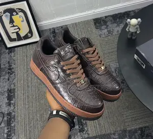 Quality Luxury Nike Air Force 1 Low Croc /Fauna Brown