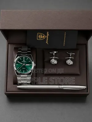 Poedagar Gentlemen Set Includes Watch, Cufflinks and Pen