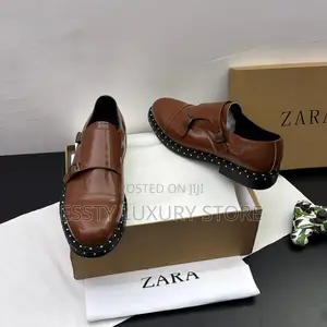 Zara Brown Corporate Double Monkstrap Shoe