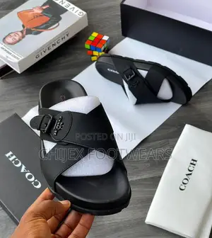 Coach Cross Black Slides Available