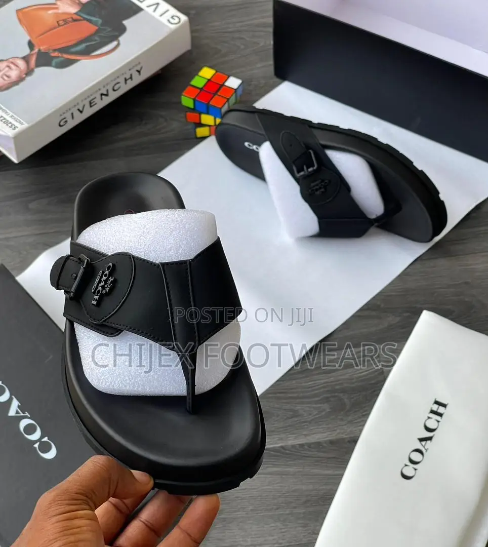 Coach Cross Black Slides Available