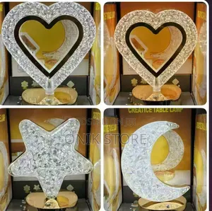 Heart-Shaped Crystal Night Light - 3-Color Adjustable Led Lamp