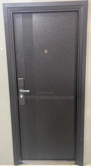 German Standard Matte Black Steel Door Use as Main Entrance