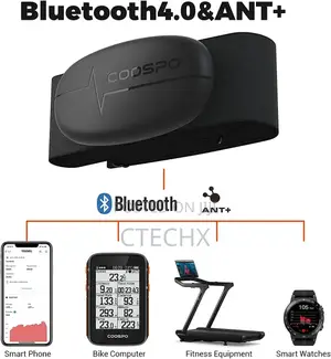 Coospo H6 Heart Rate Monitor Chest Strap Bluetooth 4.0 Ant+ Ip67