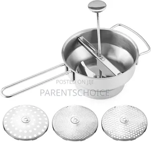 Stainless Steel Food Mill 2-Quart With 3 Grinding Discs