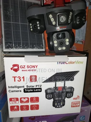 T34 V380-4g-3 Lens PTZ Solar Powered CCTV Camera Big Lense