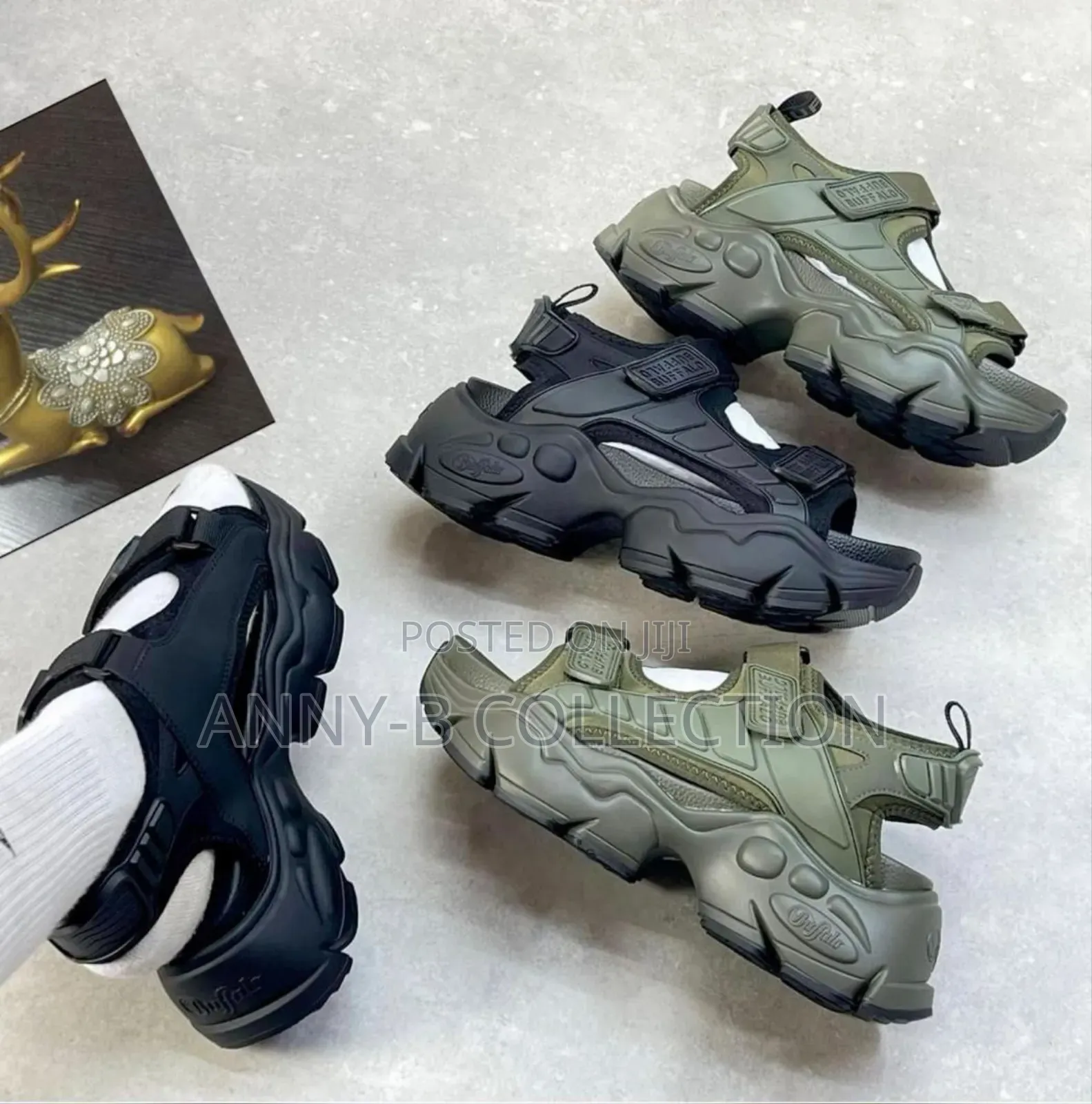 Black Buffalo Men Sandals