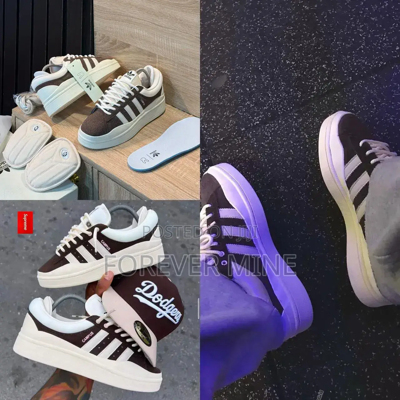 Premium Platform Sneakers – Campus Inspired Bad Bunny “Brown