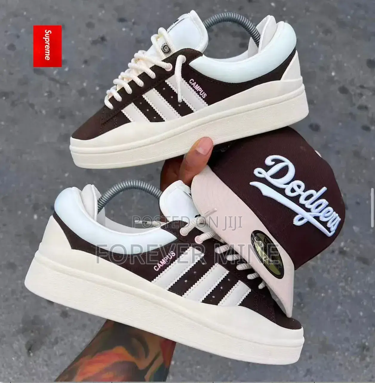 Premium Platform Sneakers – Campus Inspired Bad Bunny “Brown