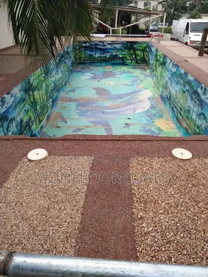 Resin Bond Stone Floor / Epoxy Pebble Stone Floor