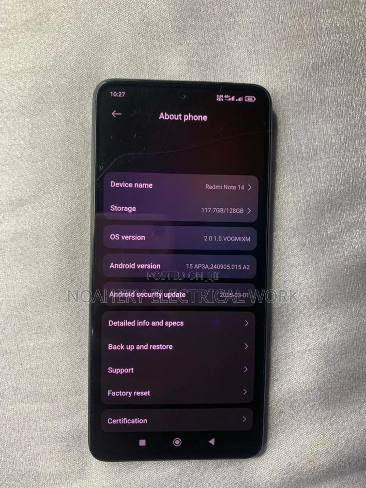 Xiaomi Redmi Note 14 4G 128 GB Black