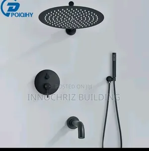 Black Round 5ways Conduit Shower