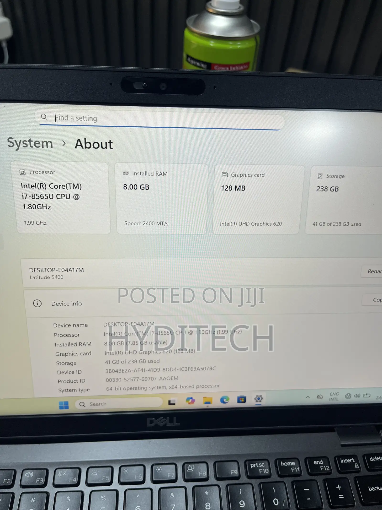 Laptop Dell Latitude 5400 8GB Intel Core i7 SSD 256GB
