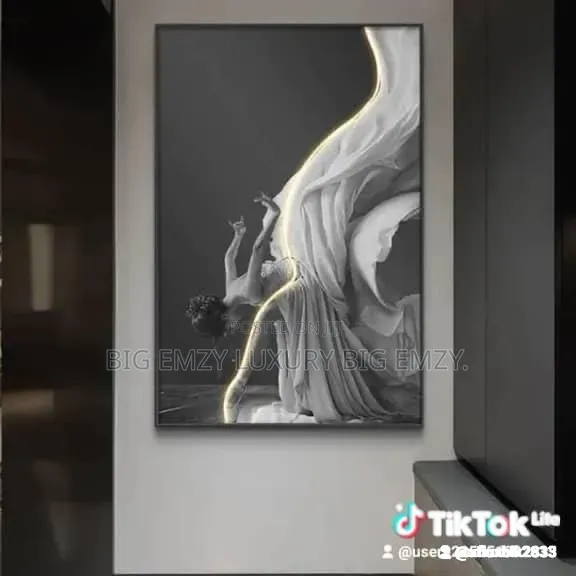 Led Human Sculpture Design Wall Art Frame Light