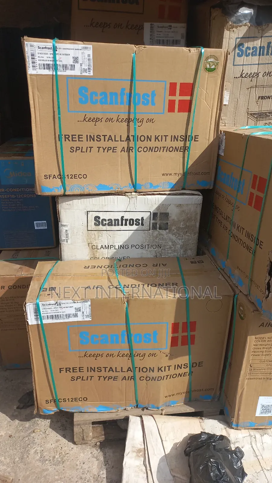 Scanfrost 1:5hp Split Air-Conditioner Low Voltage With Complete Kits