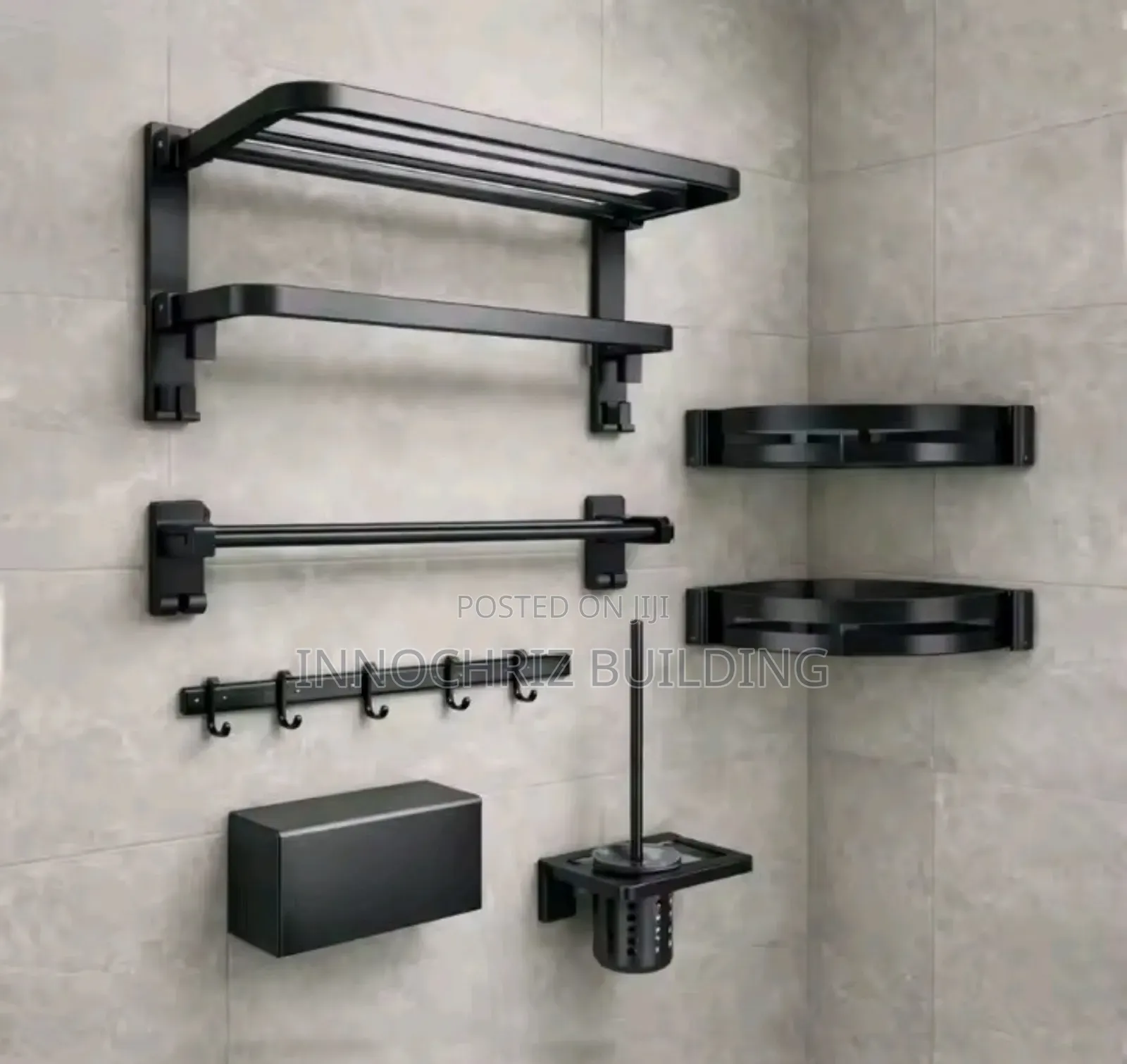 Complete Black Bathroom Accessories