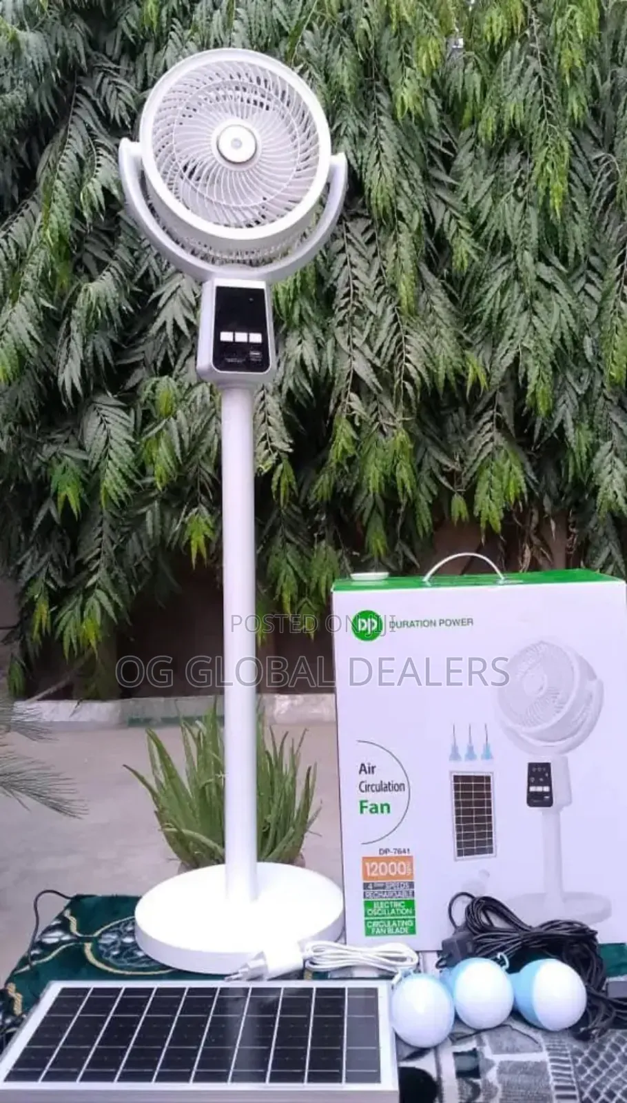 Dp Rechargeable Solar Fan