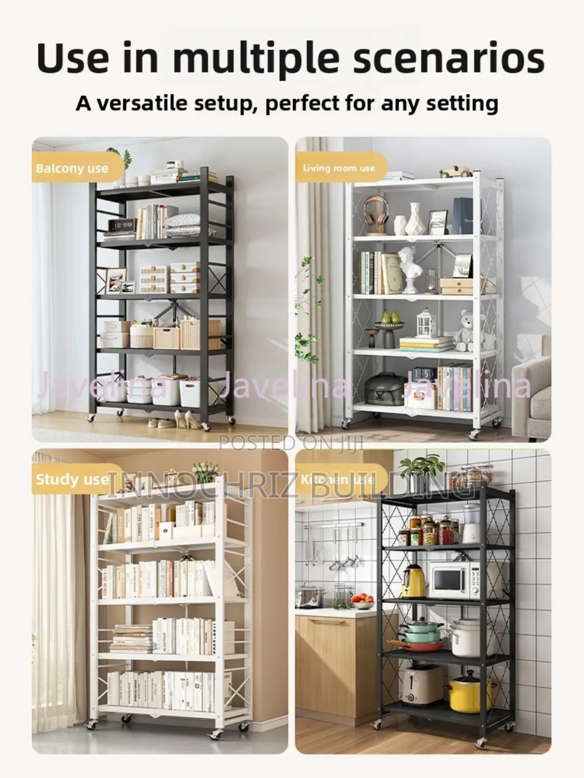 4 Tier Foldable Shelves