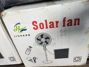 16 Inches Rechargeable Solar Fan With Panel and Bulb - Energy Saver