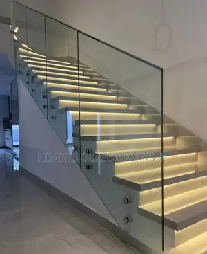 Modern Frameless Glass Stair Rail Installation Strong Elegant Finish