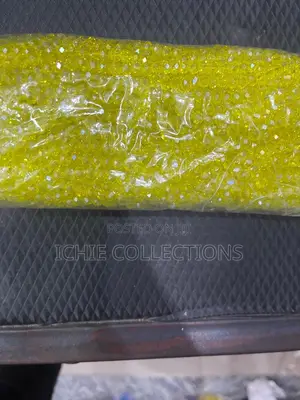 Glass Yellow Crystal Bead, 4mm and 6mm, Round/Cone Shape Available!