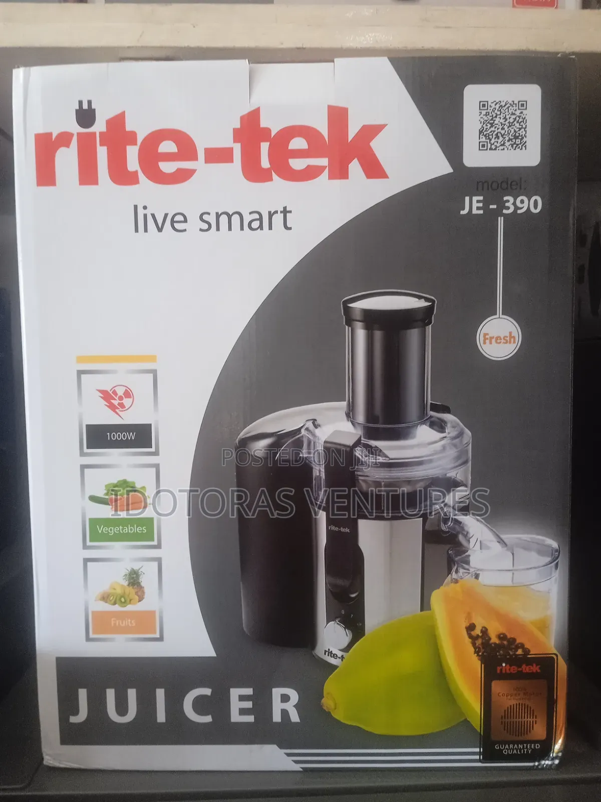 Rite-Tek Fruit Juicer 1000w