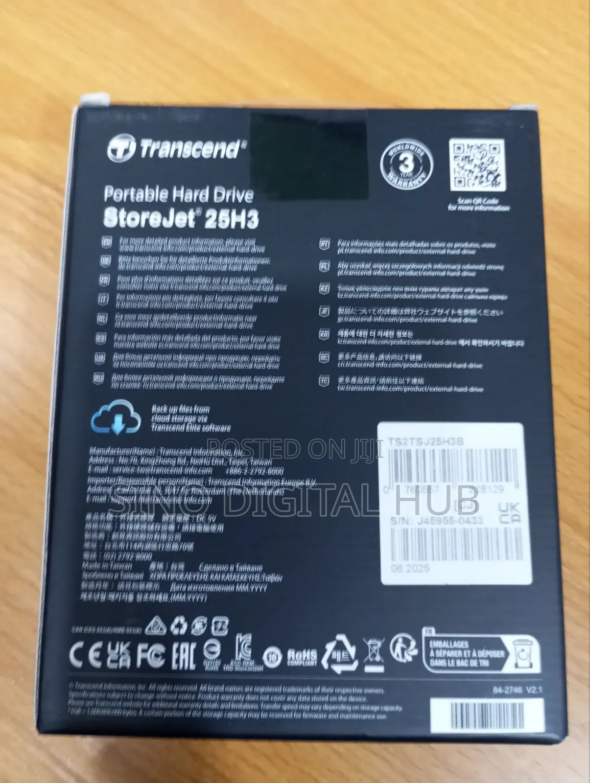 2 Tb Transcend Hard Disk Drive